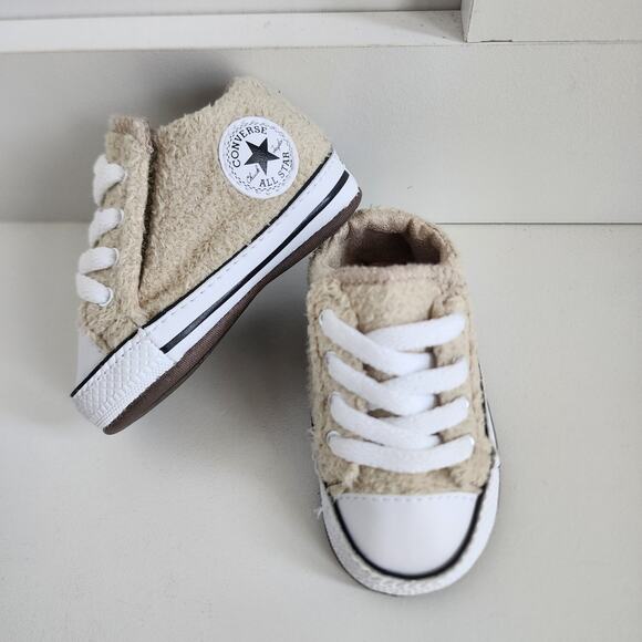 Converse Chuck Taylor All Star Cribster Easy- On Sherpa Size 1 Baby Mid Shoe - Picture 4 of 10